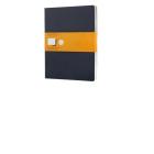 Moleskine extra large. Set 3 quadernetti a righe copertina blu