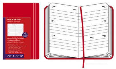 Moleskine 18 mesi - Weekly Diary - Copertina rigida rossa 2011-2012 Moleskine 18 mesi - Weekly Diary - Copertina rigida rossa 2011-2012