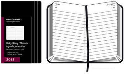 Moleskine 12 mesi - Daily Diary - Pocket - Copertina rigida nera 2012