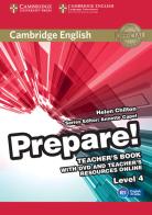Cambridge English Prepare! 4. Teacher's book. Per le Scuole superiori. Con espansione online. Con DVD-ROM di Annette Capel, Niki Joseph edito da Cambridge University Press