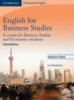 English for business studies. Student's book. Per le Scuole di Ian MacKenzie edito da Cambridge