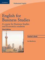 English for Business Studies. Teacher's Book di Ian MacKenzie edito da Cambridge
