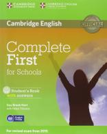 Complete first certificate for schools. Student's book-Workbook with answers. Per le Scuole superiori e CD-ROM. Con CD Audio. Con espansione online edito da Cambridge University Press