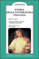 Storia della letteratura italiana vol.2 di Valentino Bolzan edito da Ciranna Editrice