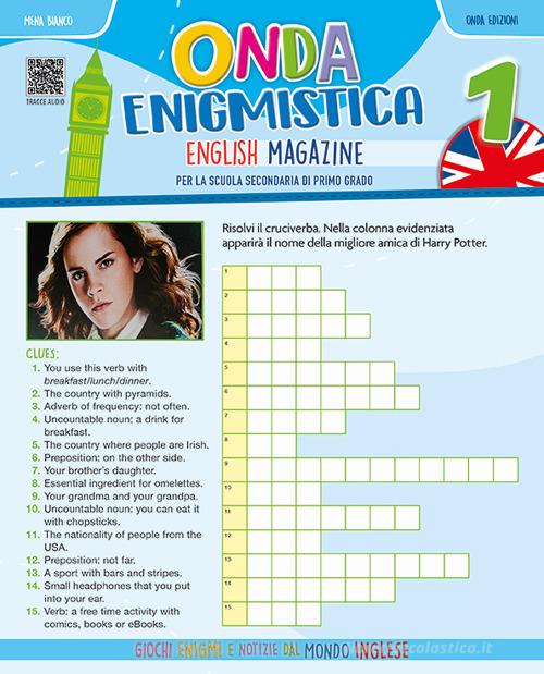 Onda enigmistica. English Magazine Per la Scuola media. Con espansione online vol.1 di Mena Bianco edito da Onda Edizioni