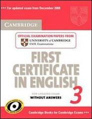 Cambridge first certificate in english. For updated exams. Con CD Audio. il Liceo scientifico vol.3 edito da Cambridge University Press