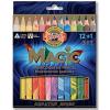 Astuccio 12 matitoni multicolore Magic triangolari