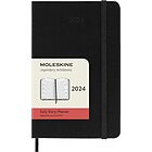 Moleskine 12 mesi - Agenda giornaliera nero - Pocket copertina rigida 2024