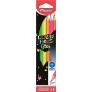 Confezione 6 matite colorate fluo Color Peps Star