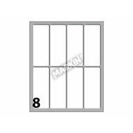 Confezione 10 buste da 10 fogli formato A6 etichette autoadesive 70x27mm carta bianca Markin