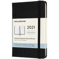 Moleskine 12 mesi - Agenda mensile nero - Pocket copertina rigida 2021