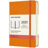 Moleskine 12 mesi - Agenda giornaliera arancio cadmio - Pocket copertina rigida 2021