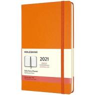 Moleskine 12 mesi - Agenda giornaliera arancio cadmio - Large copertina rigida 2021