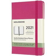 Moleskine 12 mesi - Agenda settimanale rosa bouganvillea - Pocket copertina rigida 2021