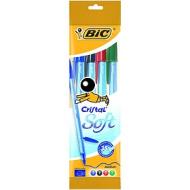 Confezione 4 penne a sfera Bic Cristal Soft colori assortiti