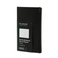 Moleskine Notebook 12 mesi settimanale 2013 Large. Copertina morbida nera.