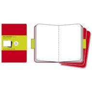 Moleskine Pocket. Quaderni a pagine bianche - set da 3 pezzi copertina rossa
