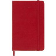 Moleskine 18 mesi - Agenda settimanale rosso scarlatto - Pocket copertina rigida 2022-2023
