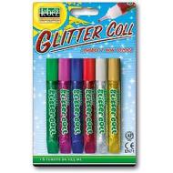 Set 6 pezzi colla stick Glitter 10ml (colori assortiti)