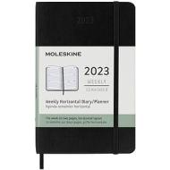 Moleskine 12 mesi - Agenda settimanale orizzontale nero - Pocket copertina morbida 2023