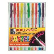 Confezione 10 penne colorate roller gel colori pastello