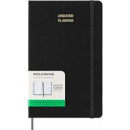 Moleskine 12 mesi - Agenda settimanale nera - Large copertina rigida - Non datata