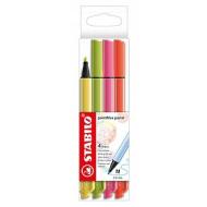Astuccio 4 penne colorate Stabilo Pointmax Pastel