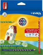 Matite colorate Lyra Groove slim natural grip 24 pezzi