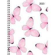 Agenda 12 mesi settimanale 2023 Ladytimer spiralata Butterflies