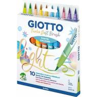 Confezione 10 pennarelli con punta a pennello Giotto Turbo Soft Brush Pastel