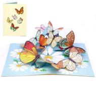 Biglietto di auguri Kirigami Farfalle Butterflies