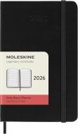 Moleskine 12 mesi - Agenda giornaliera nero - Pocket copertina rigida 2026
