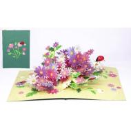 Biglietto di auguri Kirigami Fiori Flowers