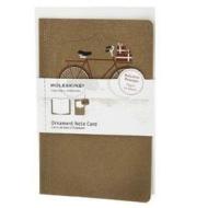 Ornament Note Card. Large. Snowy bicycle