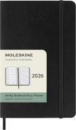 Moleskine 12 mesi - Agenda settimanale nero - Pocket copertina morbida 2026