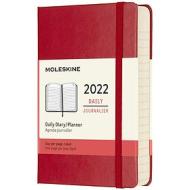 Moleskine 12 mesi - Agenda giornaliera rosso scarlatto - Pocket copertina rigida 2022