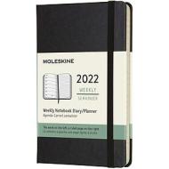 Moleskine 12 mesi - Agenda settimanale nero - Pocket copertina rigida 2022