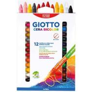 Confezione 12 maxi pastelli a cera Giotto Cera Bicolor