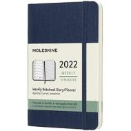 Moleskine 12 mesi - Agenda settimanale blu zaffiro - Pocket copertina morbida 2022