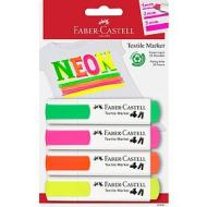 Confezione 4 pennarelli marcatori per tessuti colori fluo