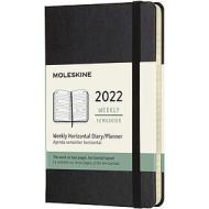 Moleskine 12 mesi - Agenda settimanale orizzontale nero - Pocket copertina rigida 2022
