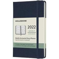 Moleskine 12 mesi - Agenda settimanale orizzontale blu zaffiro - Pocket copertina rigida 2022
