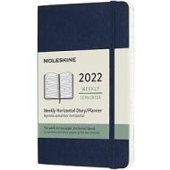 Moleskine 12 mesi - Agenda settimanale orizzontale blu zaffiro - Pocket copertina morbida 2022