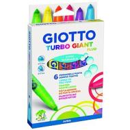 Confezione 6 pennarelli lavabili Turbo Giant Fluo