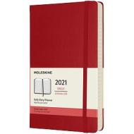 Moleskine 12 mesi - Agenda giornaliera rosso scarlatto - Large copertina rigida 2021