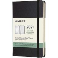 Moleskine 12 mesi - Agenda settimanale nero - Pocket copertina rigida 2021