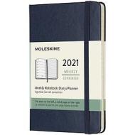 Moleskine 12 mesi - Agenda settimanale blu zaffiro - Pocket copertina rigida 2021
