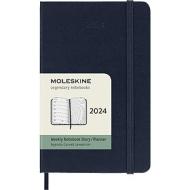 Moleskine 12 mesi - Agenda settimanale blu zaffiro - Pocket copertina rigida 2024