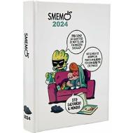 Smemoranda 2024. Diario Smemo 16 mesi medium. Special Edition Green Balloon. Bianco