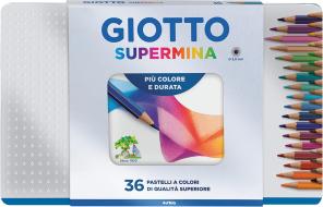 Confezione in metallo 36 pastelli Giotto supermina